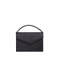 Preview: Small Handle Bag made of ostrich leather black